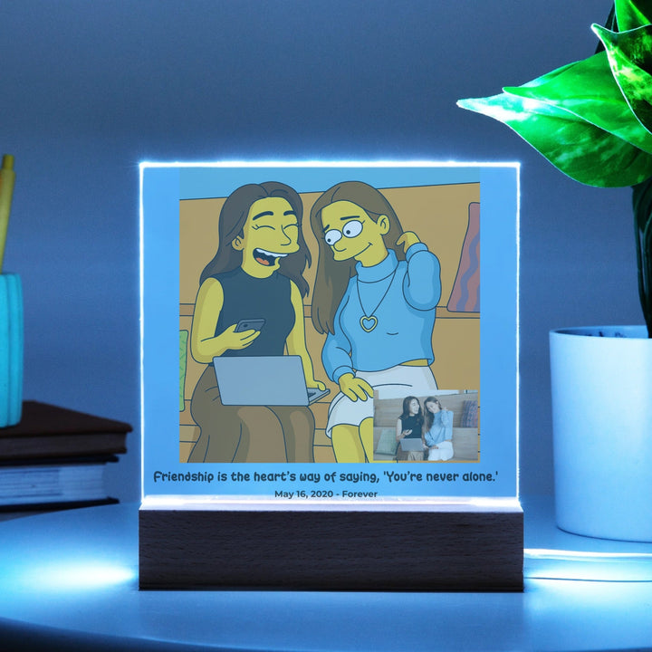 Custom Cartoon Acrylic Photo Plaque - Simpson Style