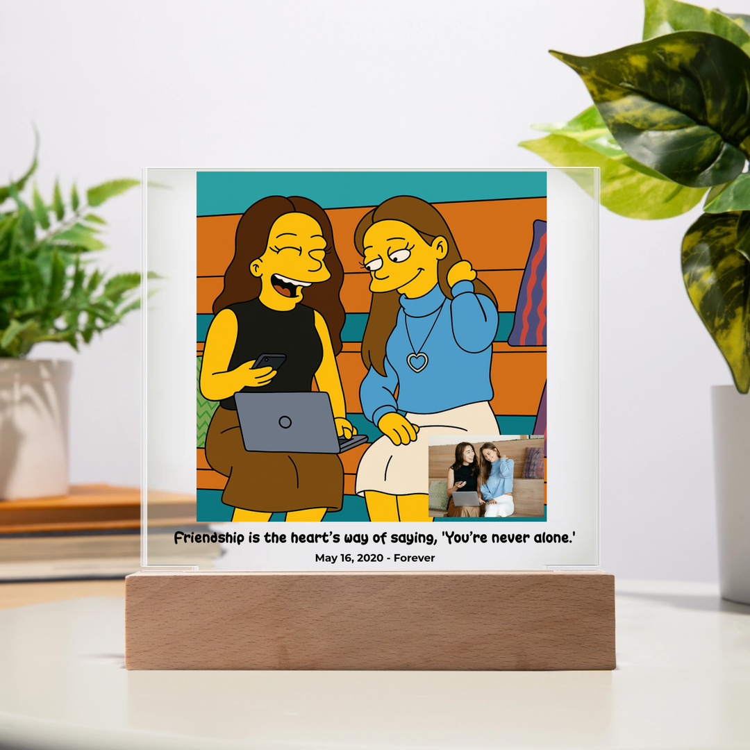 Custom Cartoon Acrylic Photo Plaque - Simpson Style