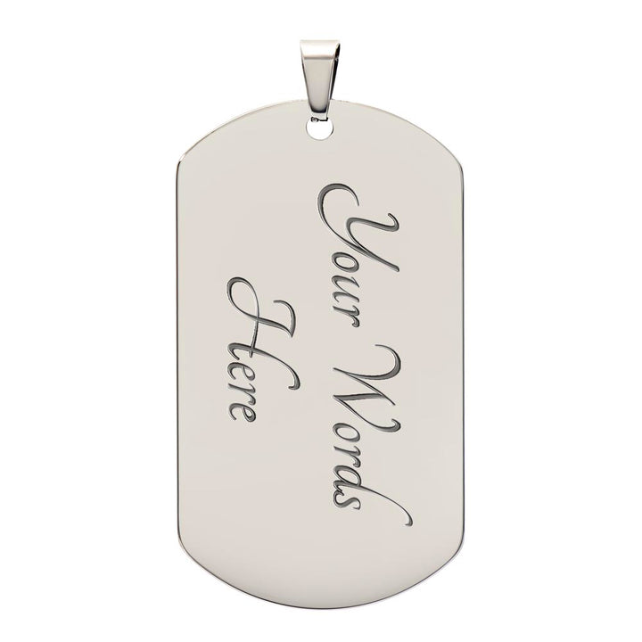 To My Son Dog Tag Necklace – Believe in Yourself Gift