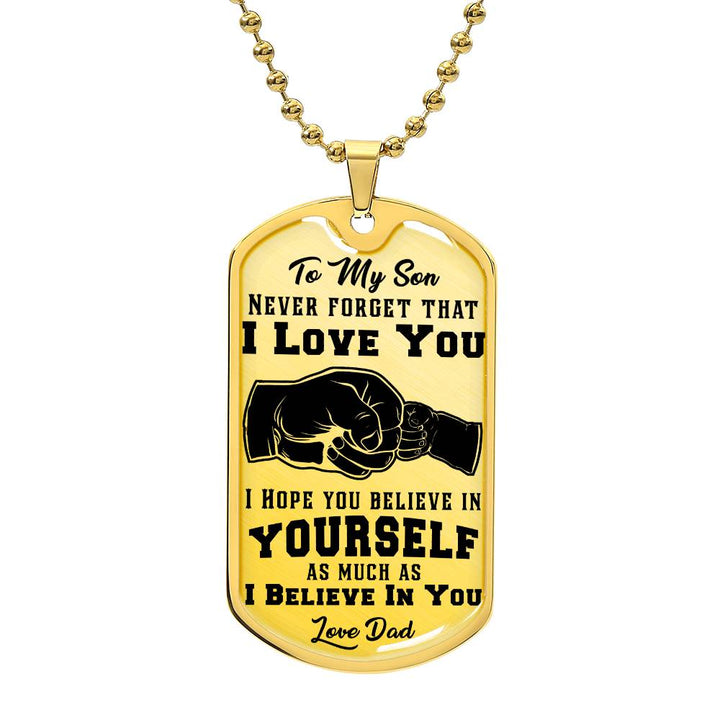 dog tag necklace for son