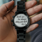 Black Chronograph Watch for Dad – Gift from Family