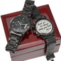 Black Chronograph Watch for Dad – Gift from Family