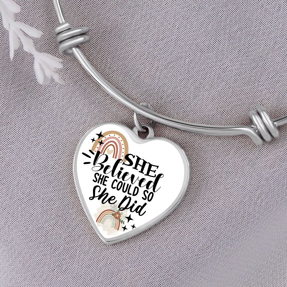 She Believed She Could So She Did Bangle