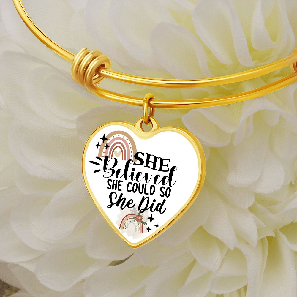 She Believed She Could So She Did Bangle
