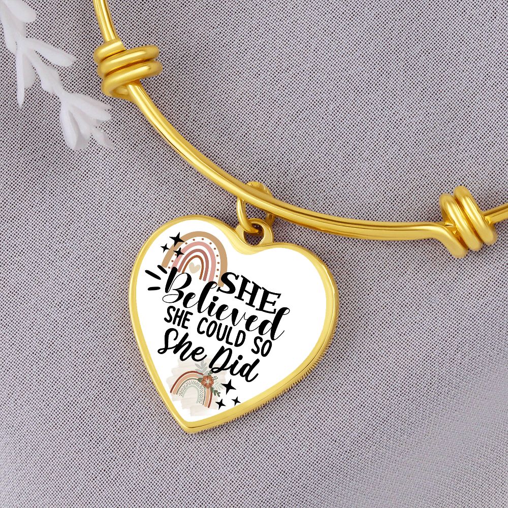 She Believed She Could So She Did Bangle