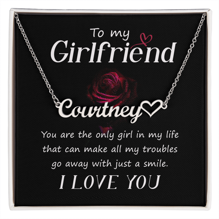Personalized name necklace for girlfriend