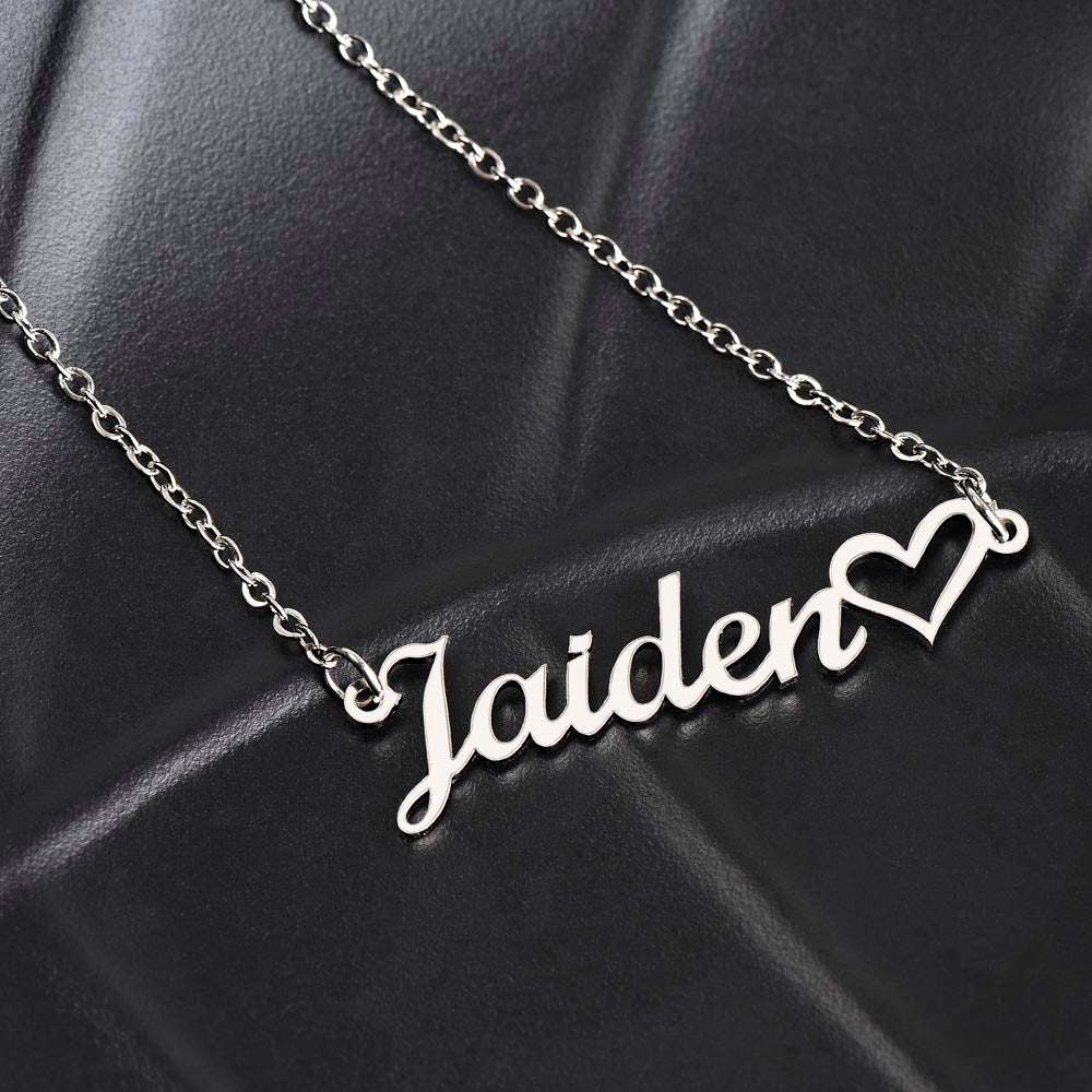 Personalized Name Necklace For Her - Every Beat Of My Heart