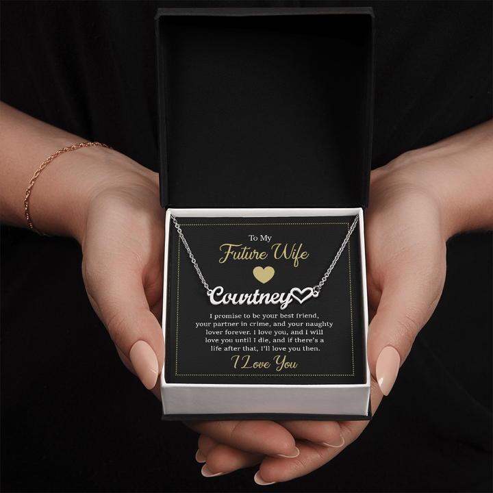 Personalized Name Necklace for Future Wife – Engagement Gift