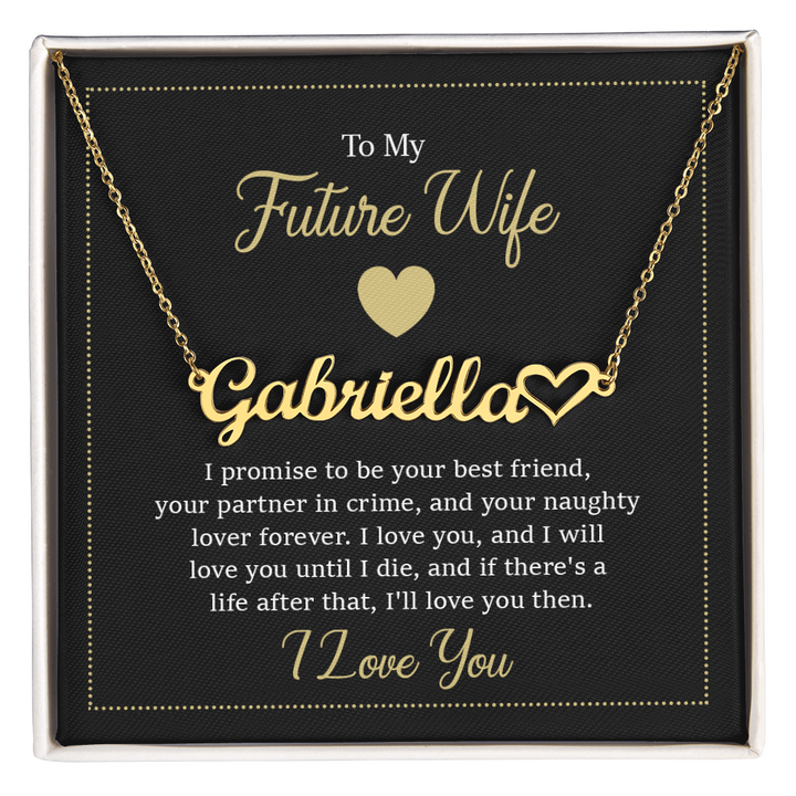 Personalized Name Necklace for Future Wife – Engagement Gift