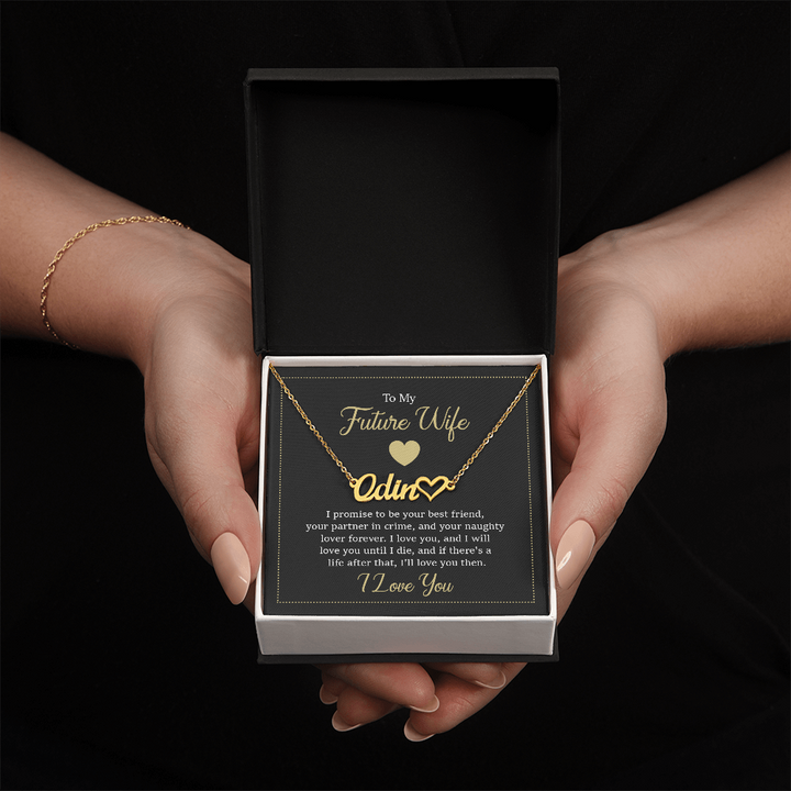 Personalized Name Necklace for Future Wife – Engagement Gift