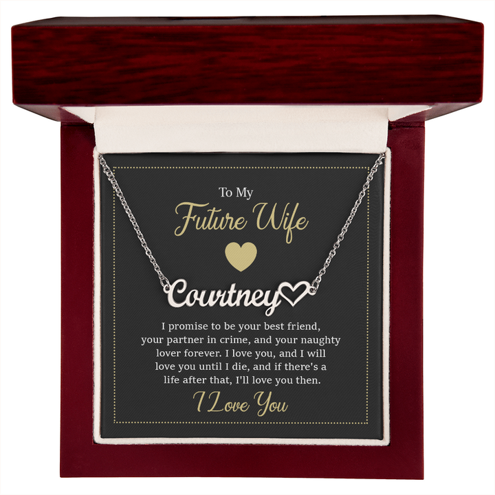 Personalized Name Necklace for Future Wife – Engagement Gift