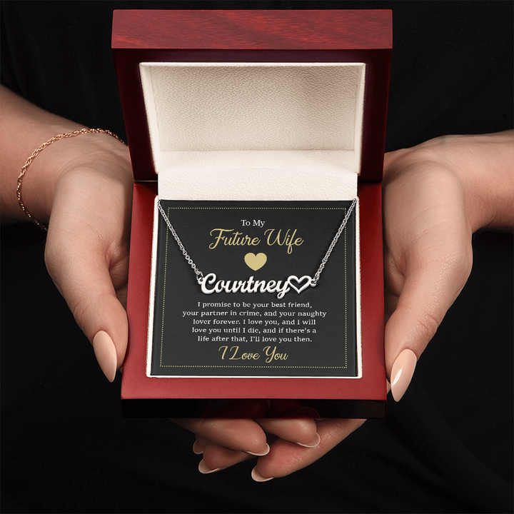 Personalized Name Necklace for Future Wife – Engagement Gift