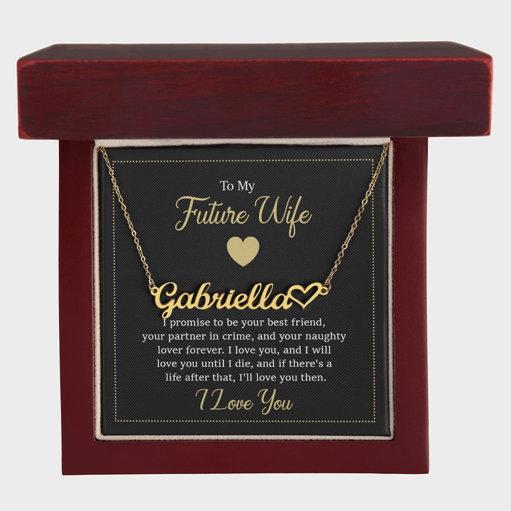 Personalized Name Necklace for Future Wife – Engagement Gift