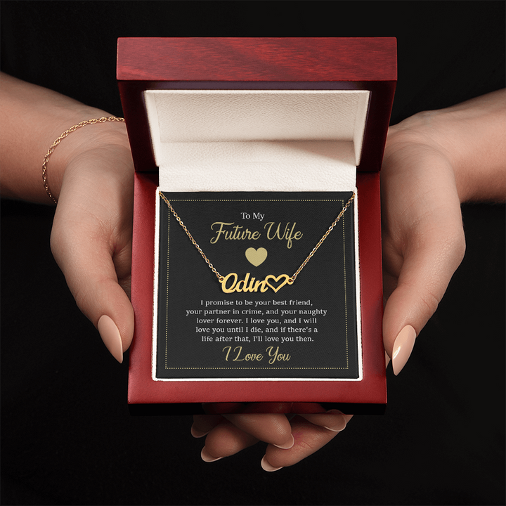 Personalized Name Necklace for Future Wife – Engagement Gift