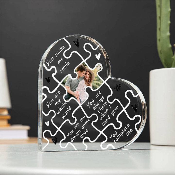 acrylic heart gift for wife