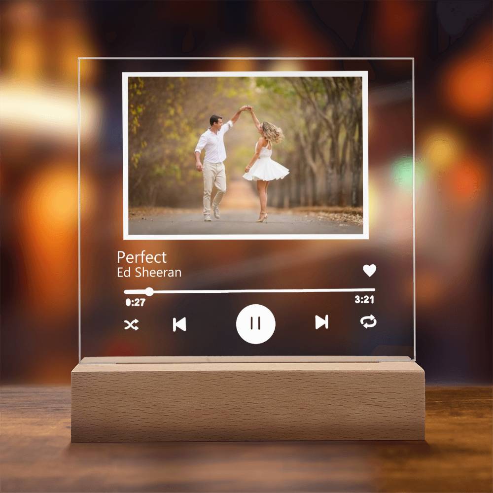 Personalized Song Plaque With LED Light