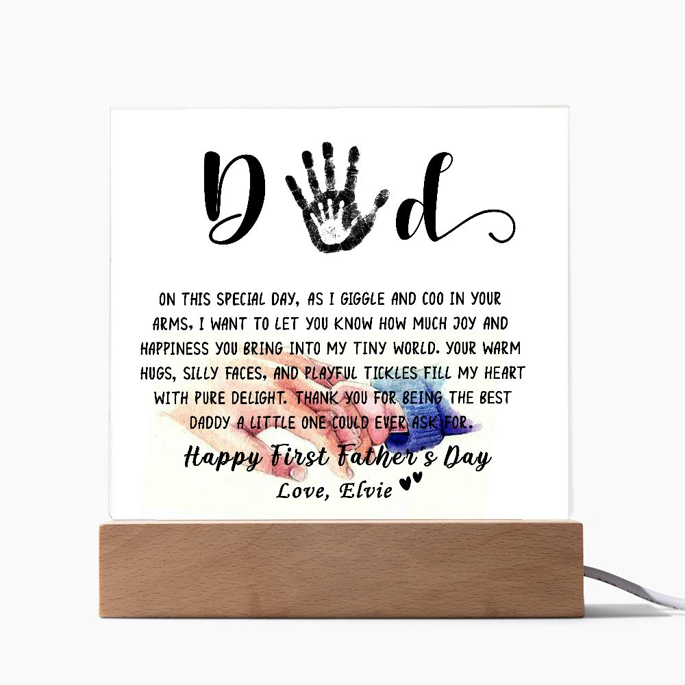 Happy First Father’s Day Personalized Plaque