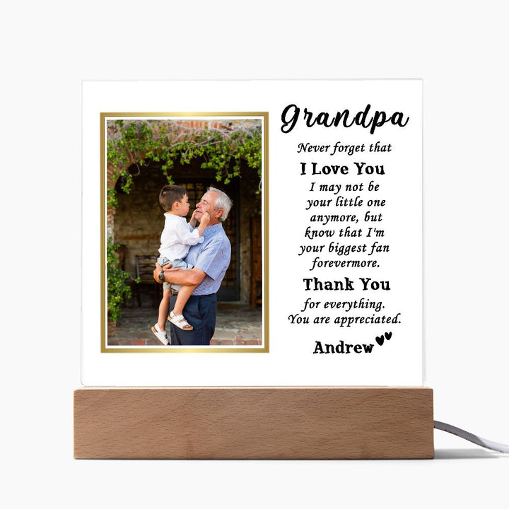 Personalized Grandpa Photo Plaque with Message