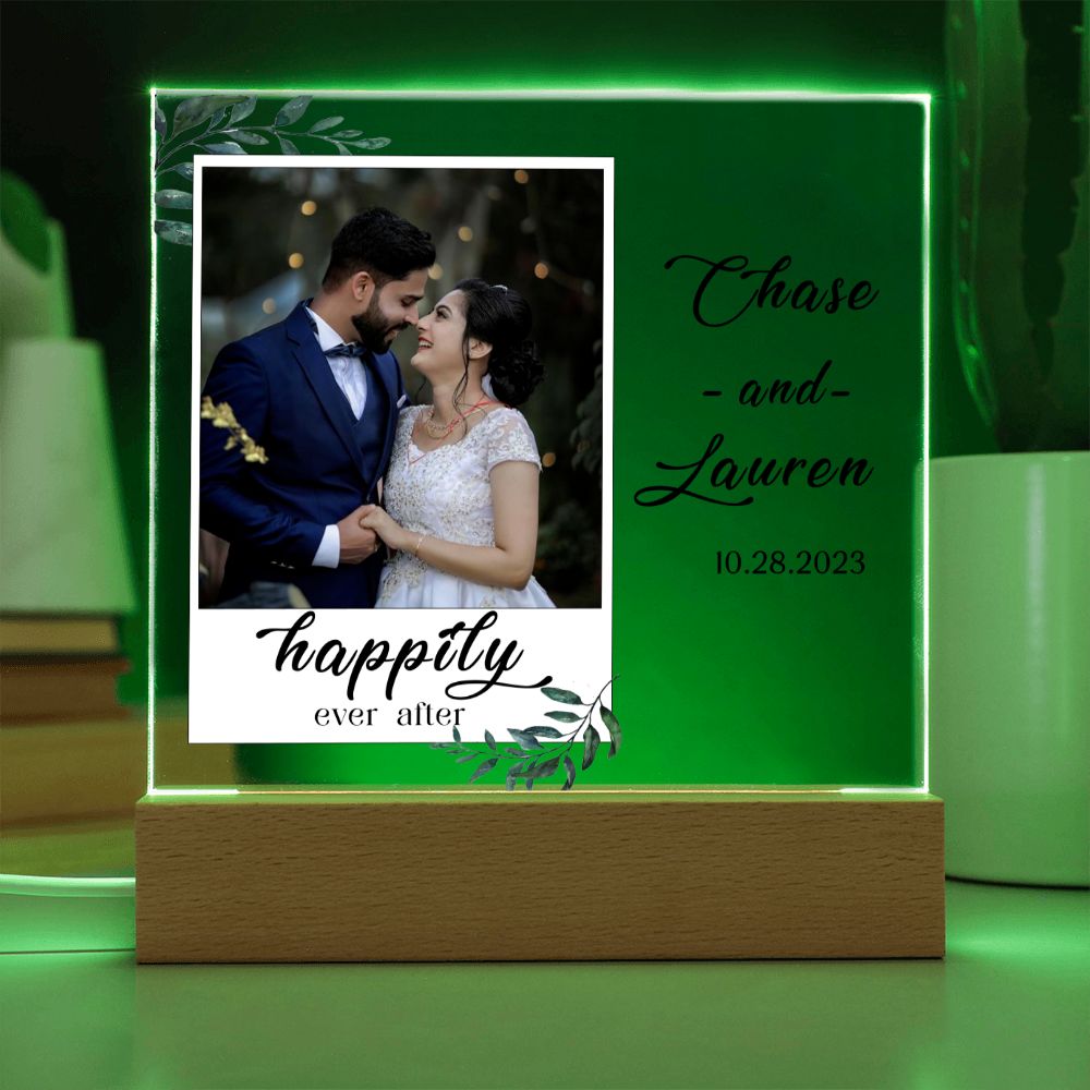 Create Lasting Memories - Personalized Wedding Acrylic Plaque