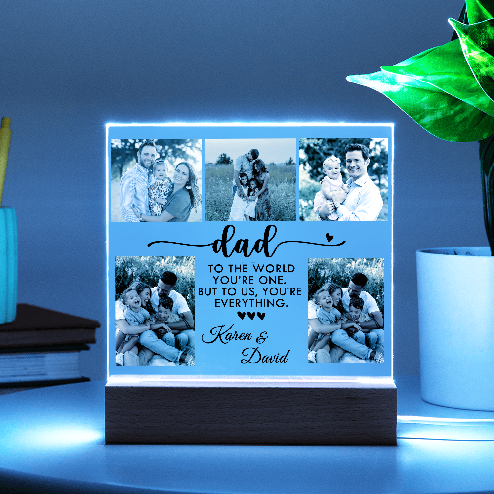 Personalized Acrylic Plaque for Dad – Custom Photo Gift