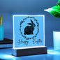 Happy Easter Farmhouse Sign Acrylic Rabbit Decor