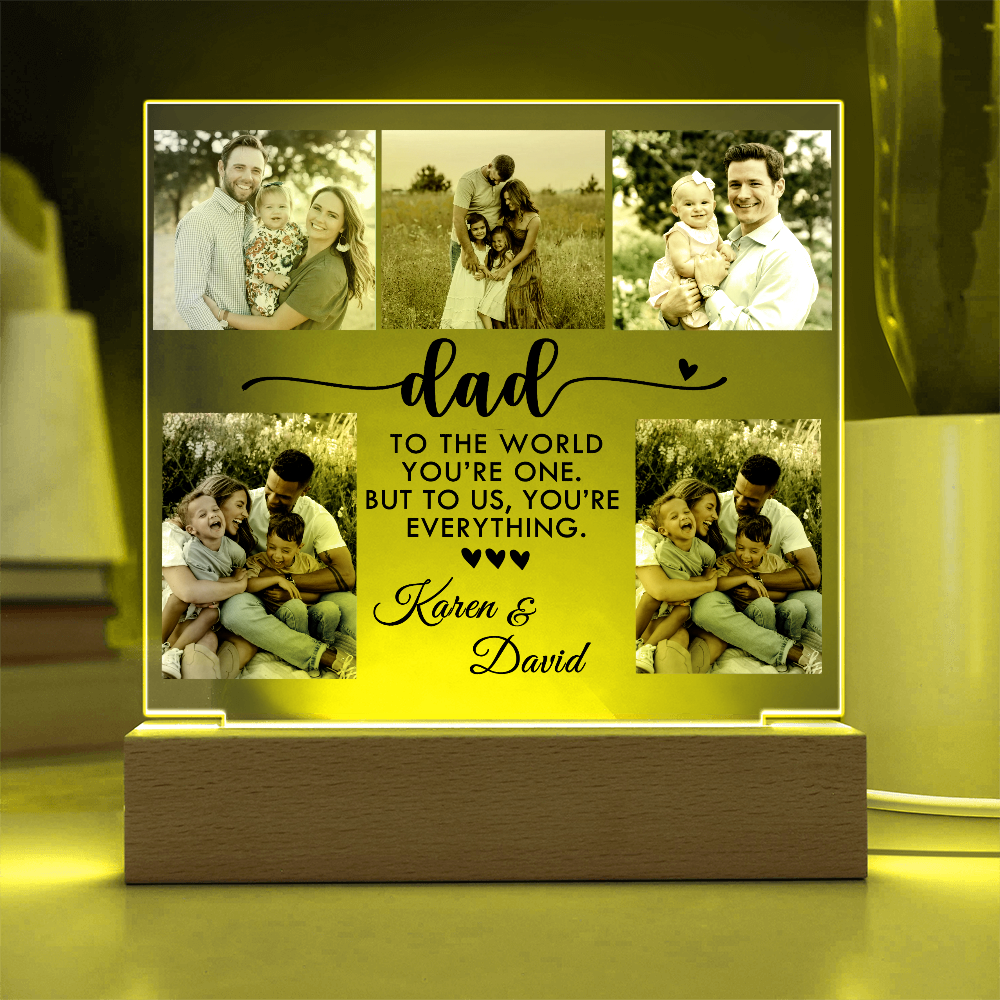 Personalized Acrylic Plaque for Dad – Custom Photo Gift