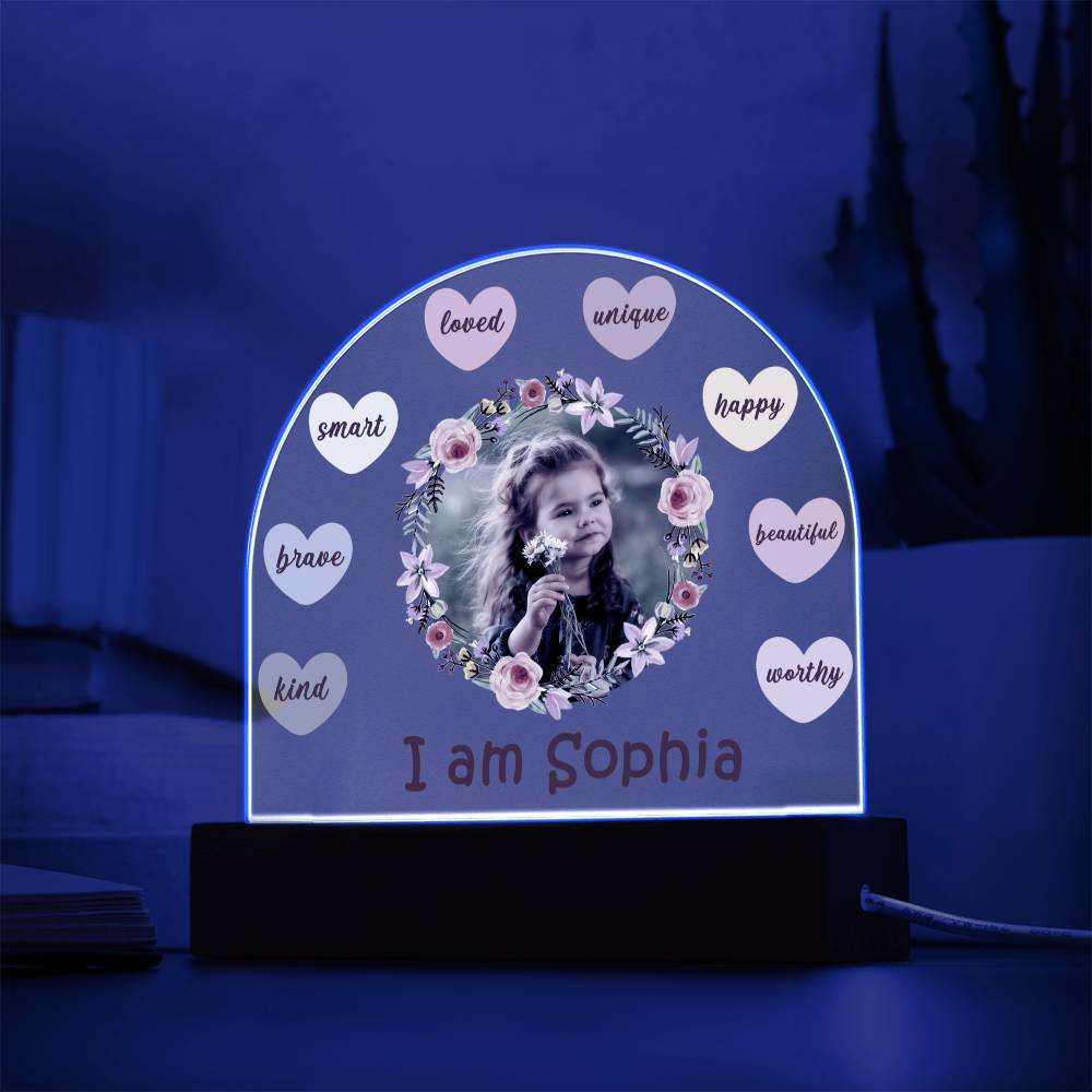 acrylic led night plaque