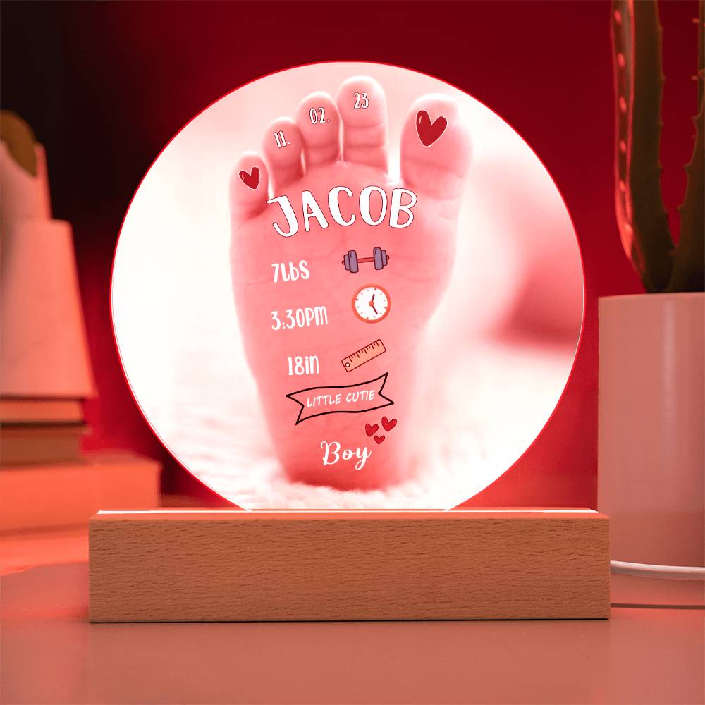 Celebrate Your Bundle : Custom Birth Details Acrylic Keepsake