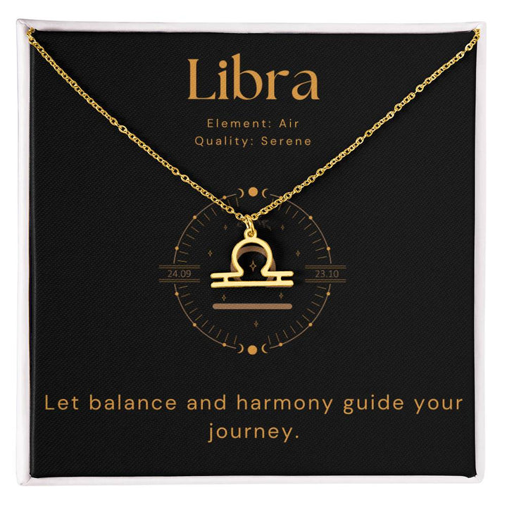 libra zodiac sign necklace