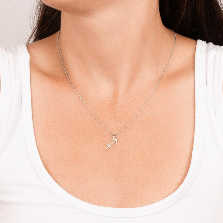 Sagittarius Zodiac Silver Necklace