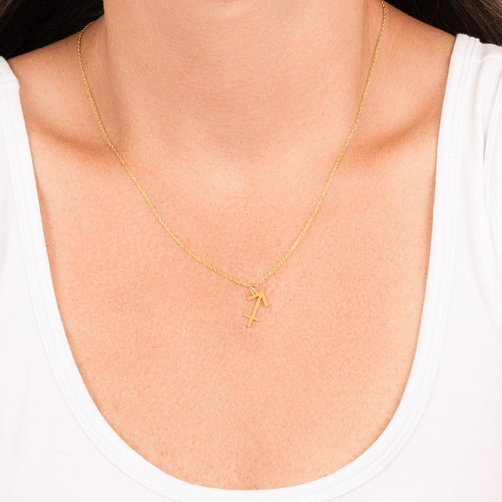 Sagittarius Zodiac Gold Necklace
