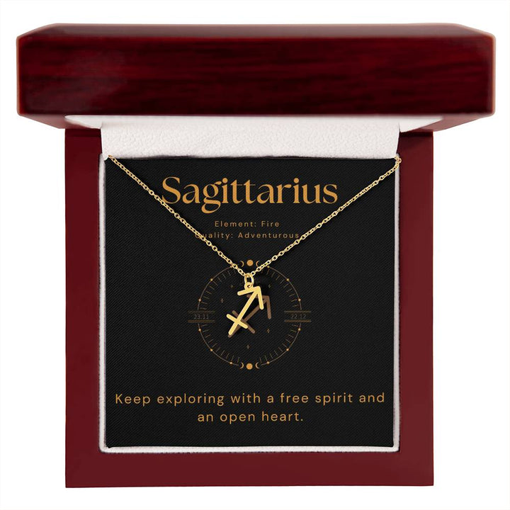 Sagittarius Zodiac Gold Necklace