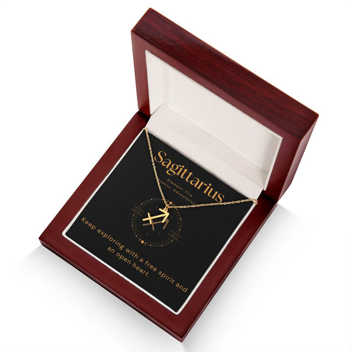 Sagittarius Zodiac Gold Necklace