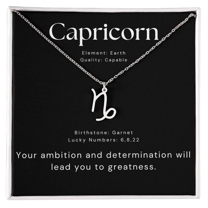 capricorn zodiac necklace