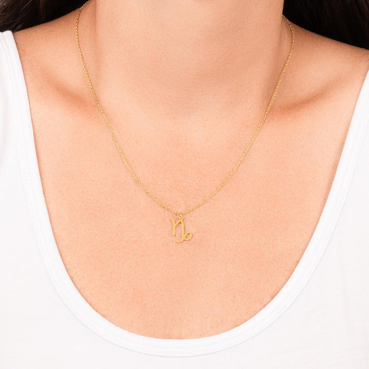 Capricorn Zodiac Gold Necklace