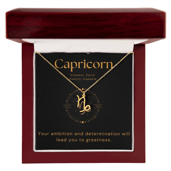 Capricorn Zodiac Gold Necklace