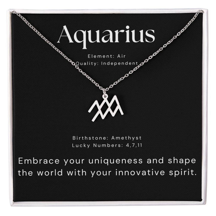aquarius zodiac necklace