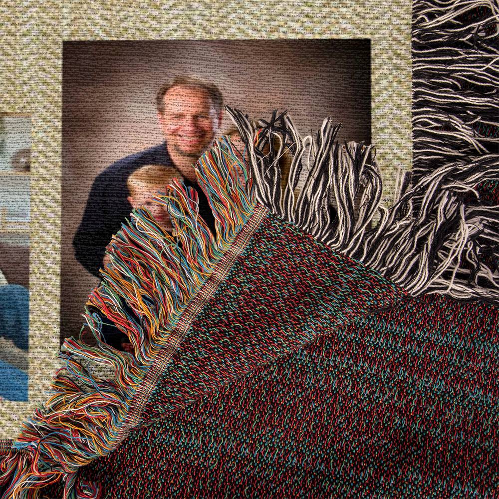 Customizable Photo Collage Woven Blanket