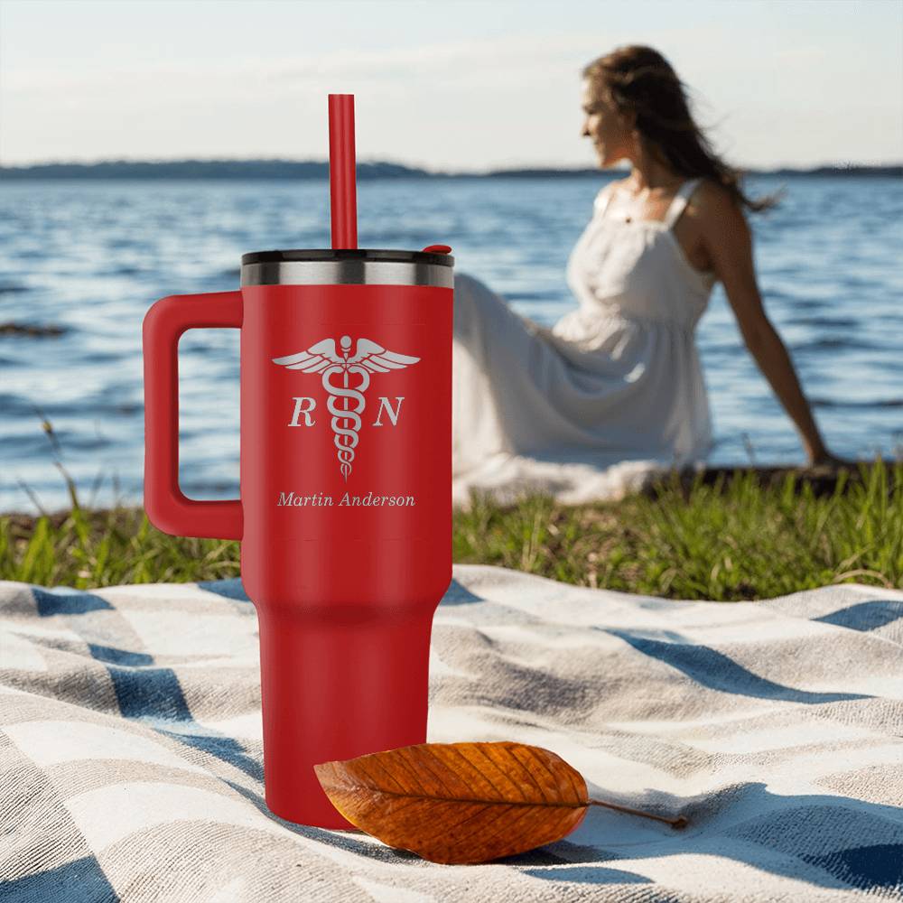 Personalized Registered Nurse Engraved Tumbler