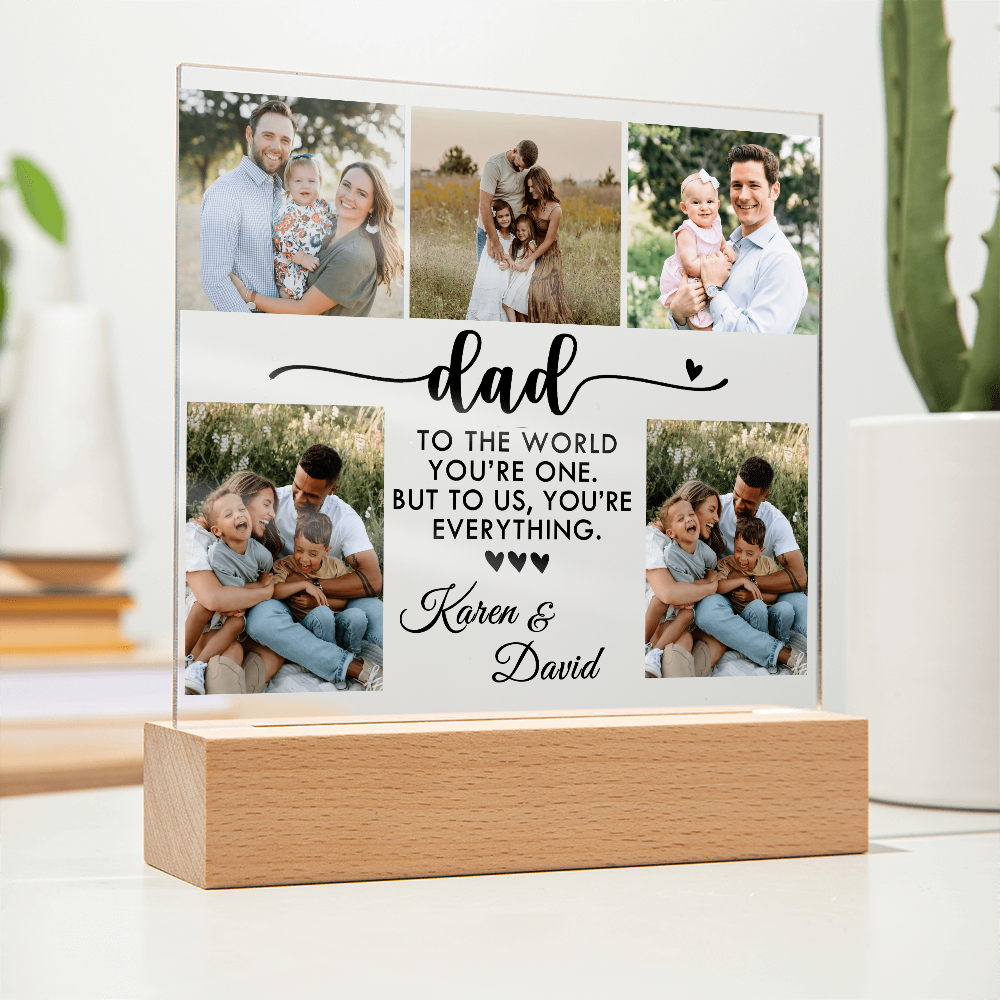 Personalized Acrylic Plaque for Dad – Custom Photo Gift