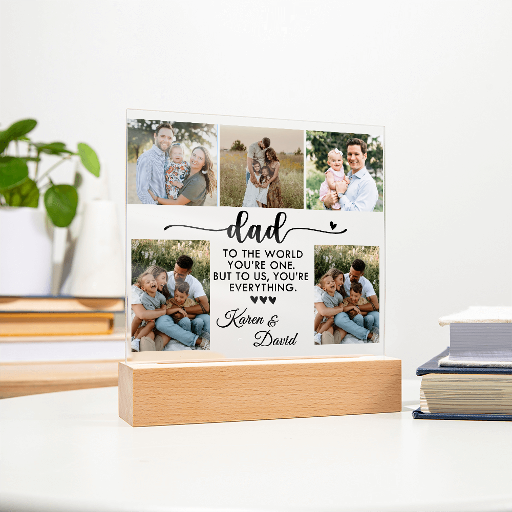 Personalized Acrylic Plaque for Dad – Custom Photo Gift