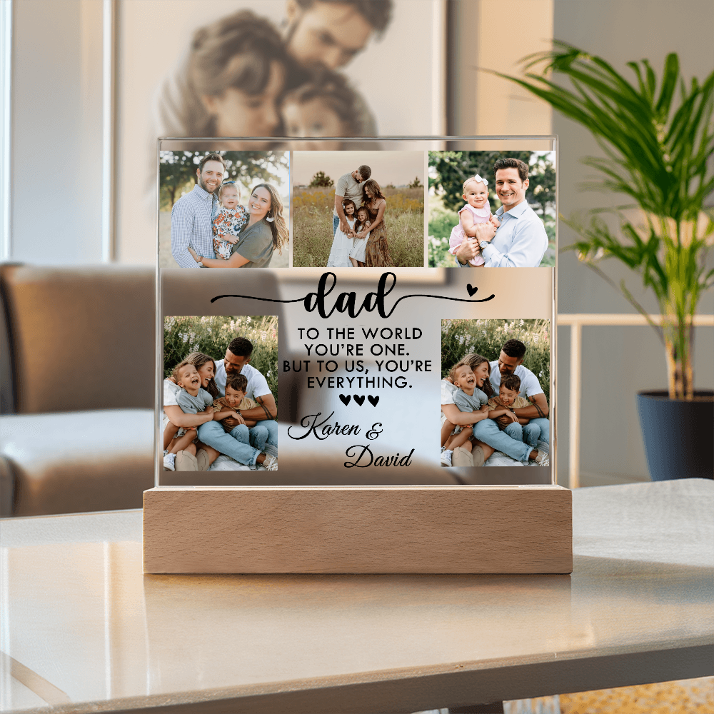 Personalized Acrylic Plaque for Dad – Custom Photo Gift