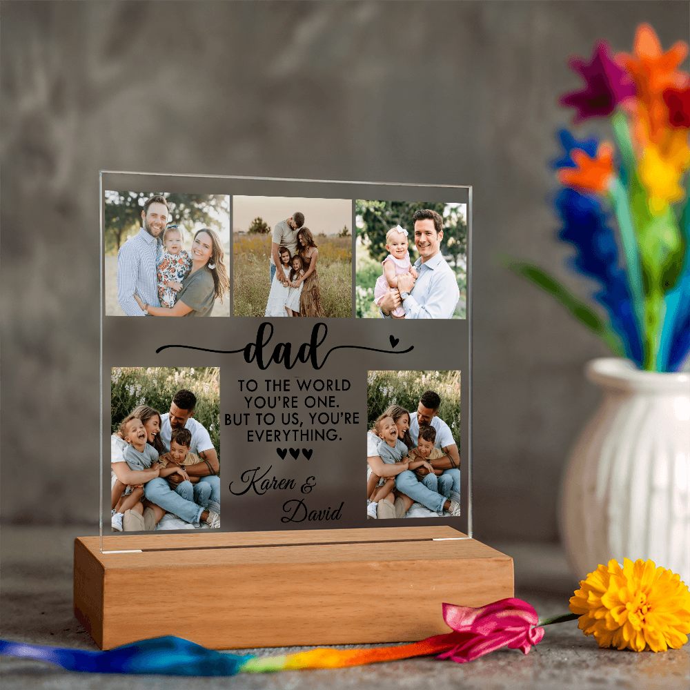 Personalized Acrylic Plaque for Dad – Custom Photo Gift