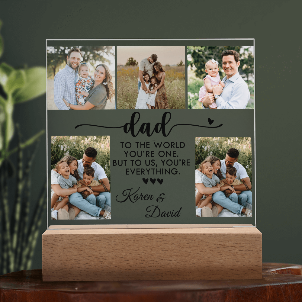 Personalized Acrylic Plaque for Dad – Custom Photo Gift