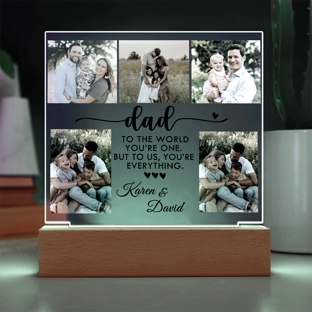 Personalized Acrylic Plaque for Dad – Custom Photo Gift