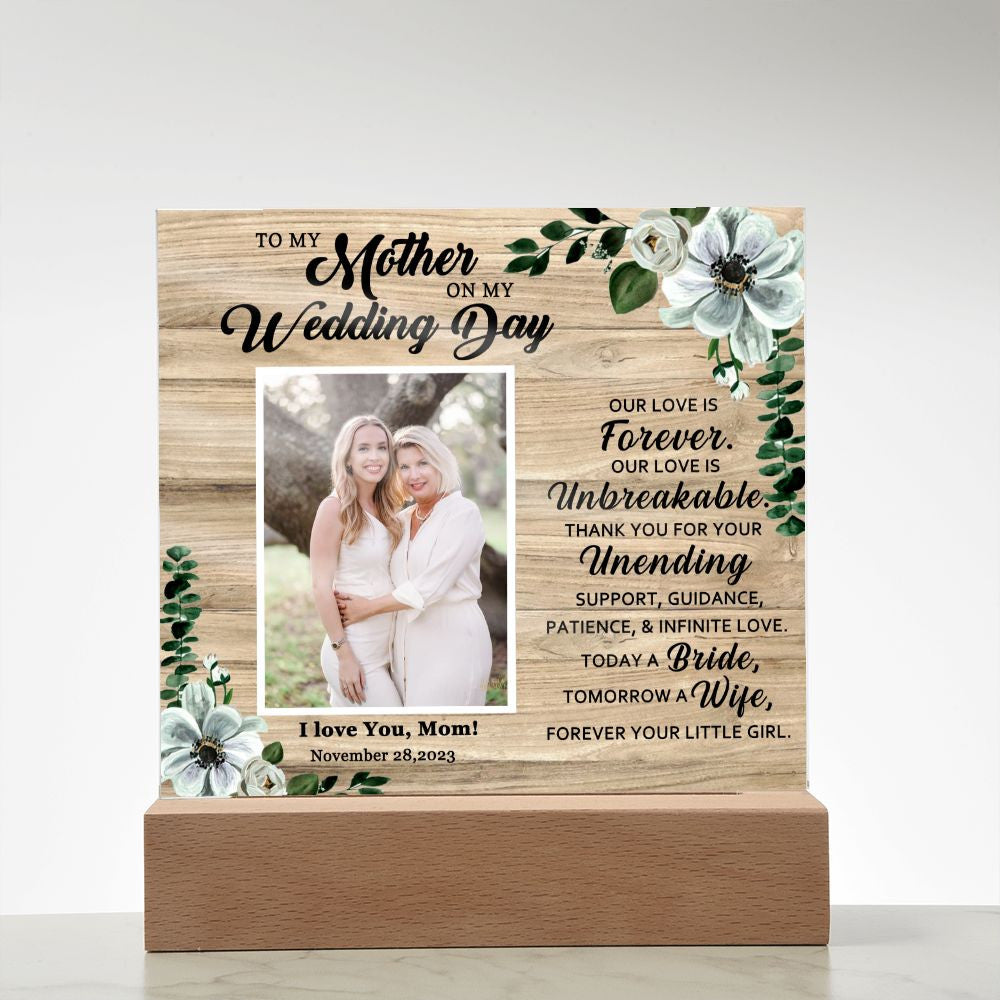 Custom Photo - Wedding Gift for Mother from Bride