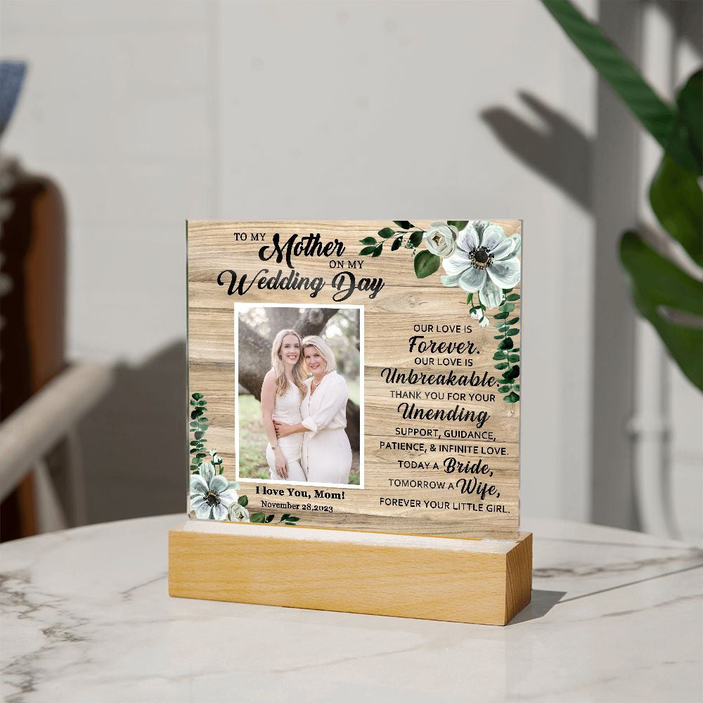 Custom Photo - Wedding Gift for Mother from Bride