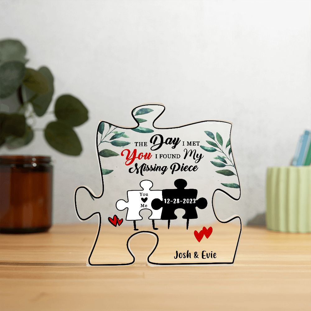 Personalized Puzzle Piece Acrylic Couple Gift