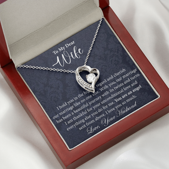 Heart Necklace Gift for Wife from Husband