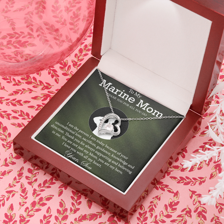 Marine Mom Heart Necklace from Son
